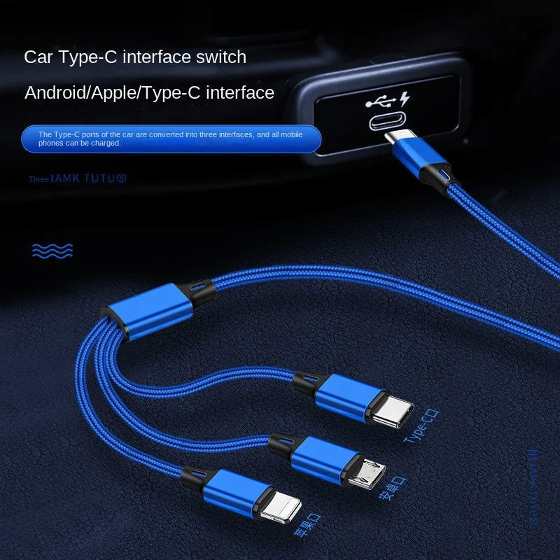 Clearance_Type-c Three-in-one Charging Line PD One-minute Three-vehicle Fast Charging Line_Continuous updates