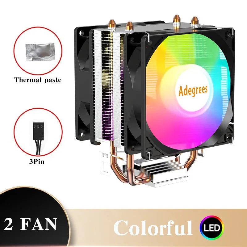 CPU Air Cooler X79 X99 3Pin/4Pin PWM Processor Cooling Fan For Intel LGA 1366 1151 1155 1200 1700 2011 AMD AM3 AM4 AM5