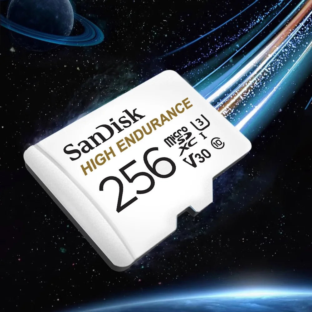 SanDisk MAX ENDURANCE Micro SD Card 32GB 64GB 128GB 256GB High-speed Reading and Writing Video Surveillance U3 V30 4K for Drones