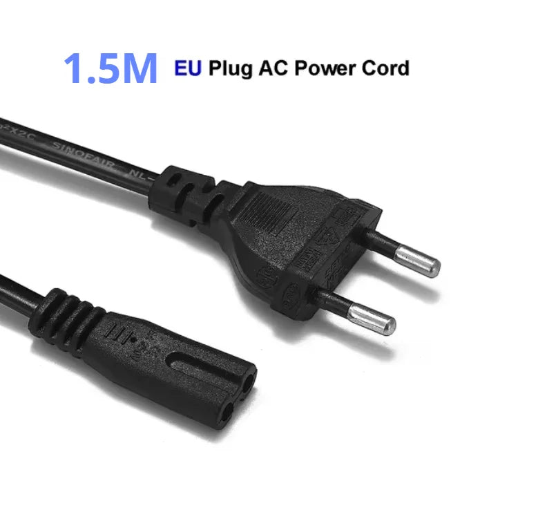 EU US UK 1.5M Power Cable 2pin IEC320 C7 Power Extension Cord For Dell Laptop Charger Canon Epson Printer Radio Speaker PS4 XBOX
