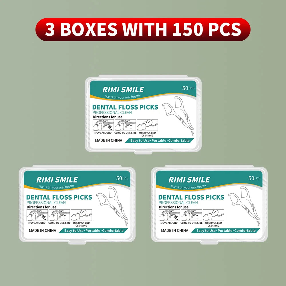 1/2/5/10 Box Portable Disposable Dental Floss Plastic Toothpick High-tension Dental Floss Stick Dental Floss Box ﻿Oral Care