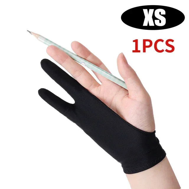 Drawing Glove Palm Rejection Two Finger Gloves for Apple IPad Capacitive Tablet Screen Artist Right/Left Hand Graphic Tablet