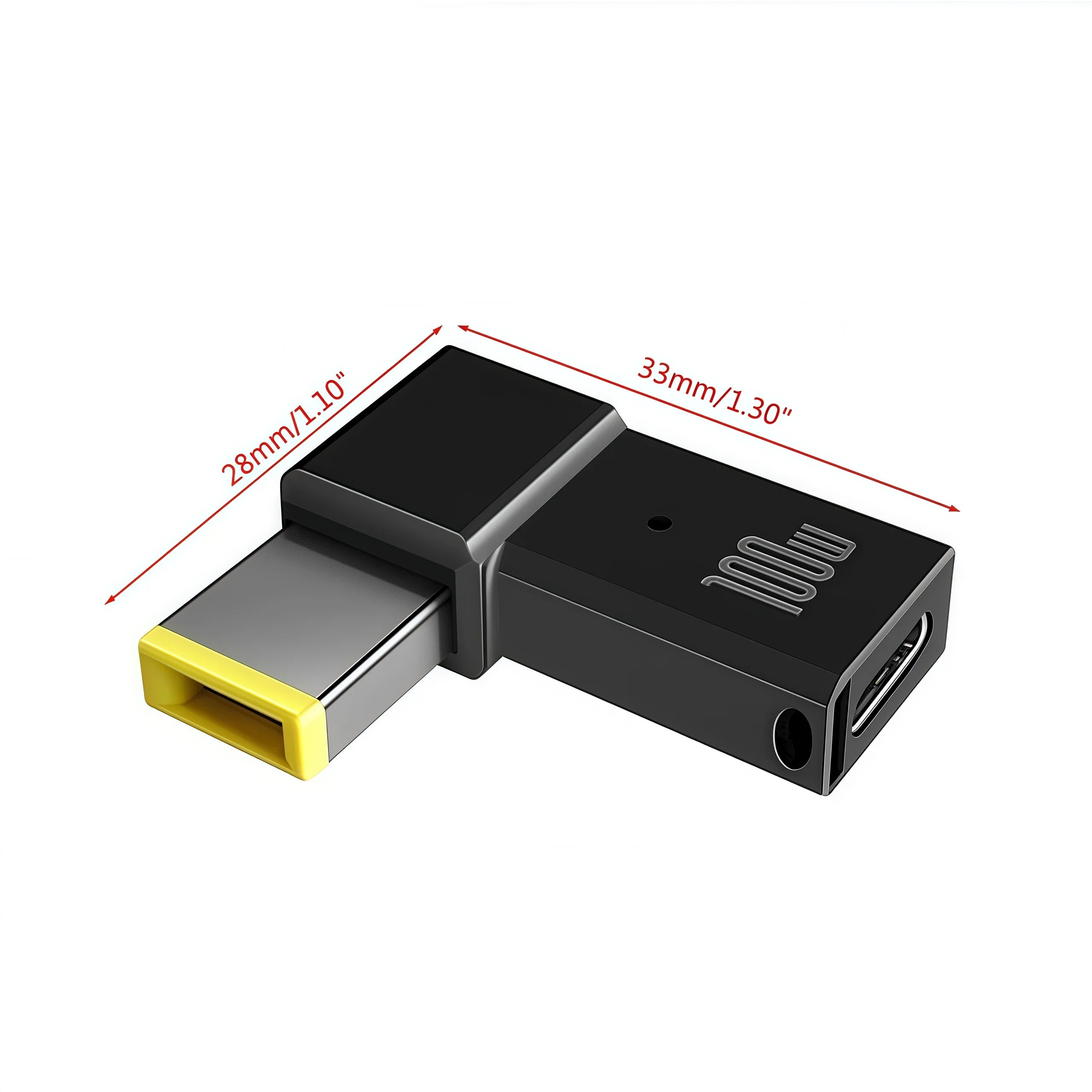 PD 100W USB-C to DC Adapter - Fast Charging Converter for Lenovo ThinkPad with Square Plug