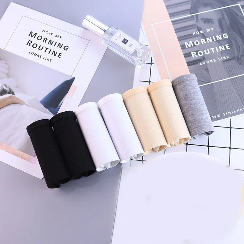 7Pcs/Lot Women's Panties Plus Size Underwear Cotton Briefs Girls Soft Pantys Female Intimates Underpant for Women Sexy Lingeries