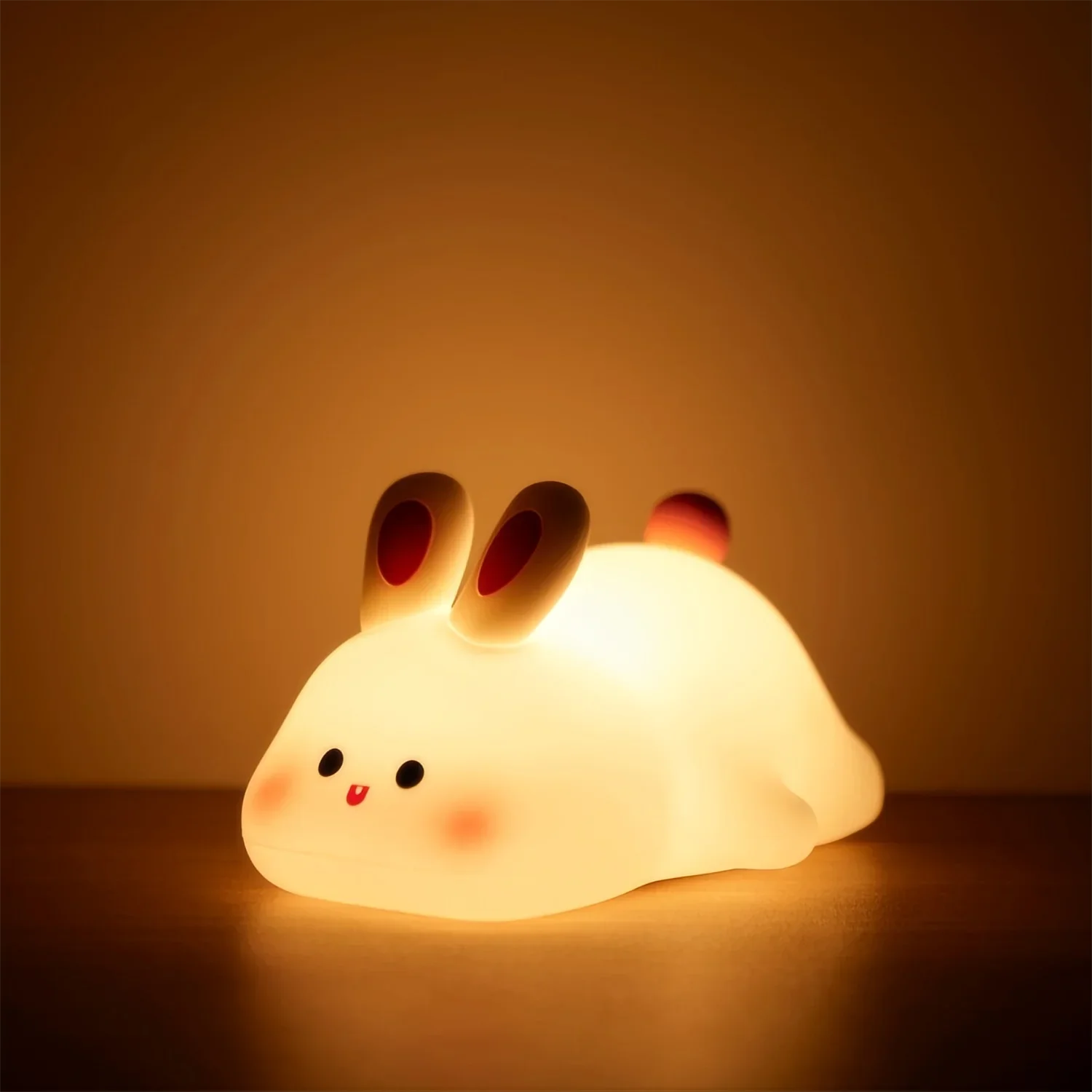 LED Night Light Cute Panda Sheep Rabbit Touch Silicone Nightlights USB Rechargeable For Bedroom Decoration Kids Birthday Gift