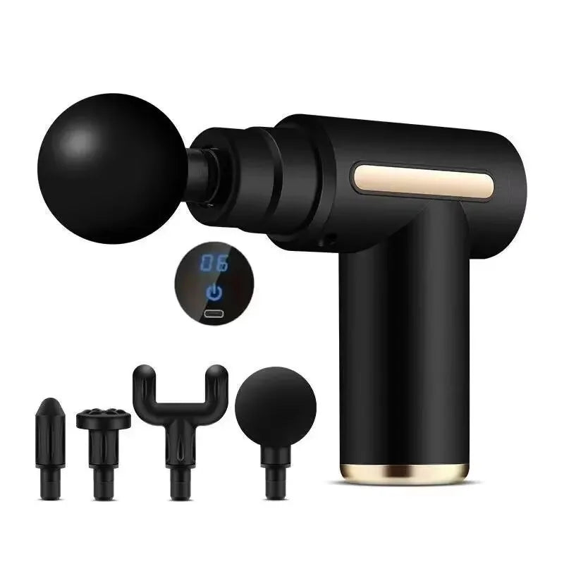 Fascia gun Muscle relaxation massager Electric vibration massager Multi-speed adjustable, with digital display