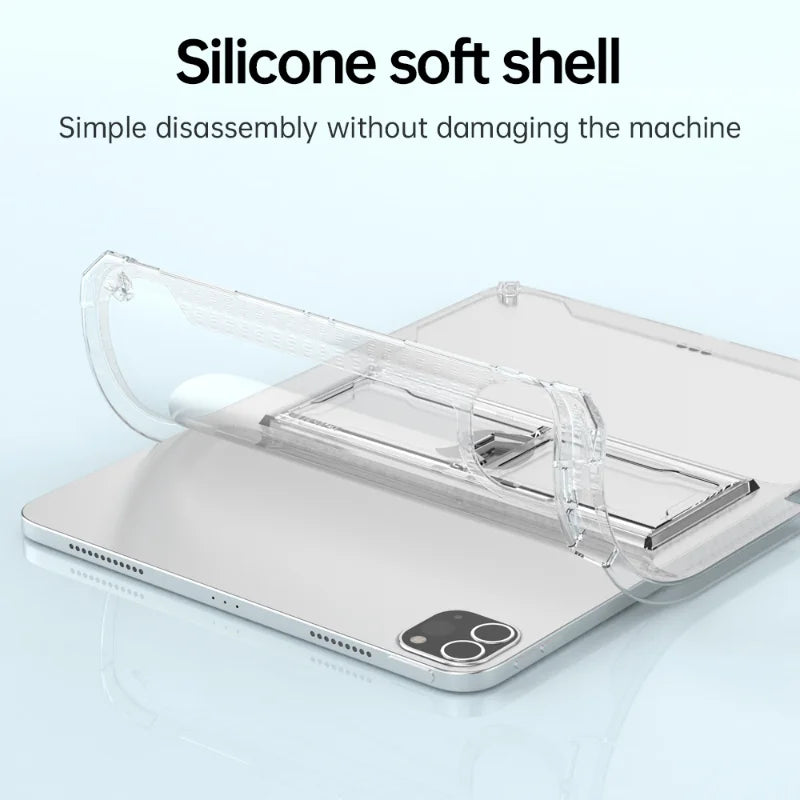 For iPad Case 2022 Pro 11 10th Generation 10.9 Air 5 4 10.2 7/9th 2021 Mini 6 10.5 2018 9.7 5th 6th 12 9 Transparent Cover Funda