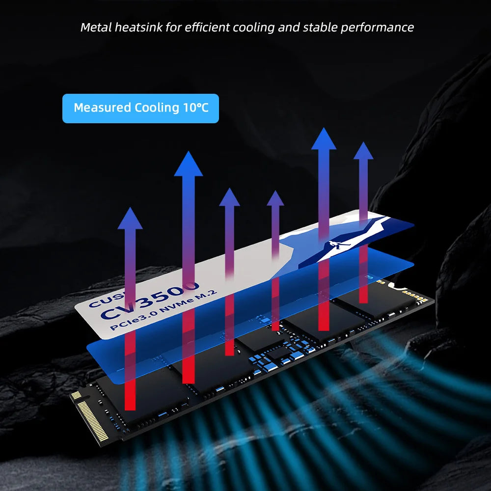 CUSU M2 SSD 256GB 512GB 1TB 2TB SSD NVMe PCIe3.0x4 M.2 2280 TLC Internal Solid State Drive for laptop Desktop