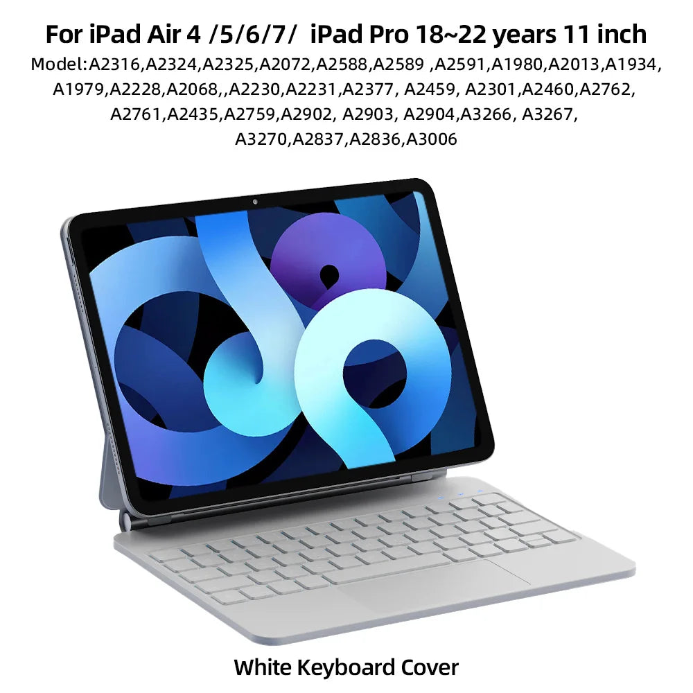 Magic Keyboard for iPad Air 4 Air 5 Air 6 Air 7 11 inch case for iPad Pro 11 inch 2018-2022 Generation Cover Smart Cover