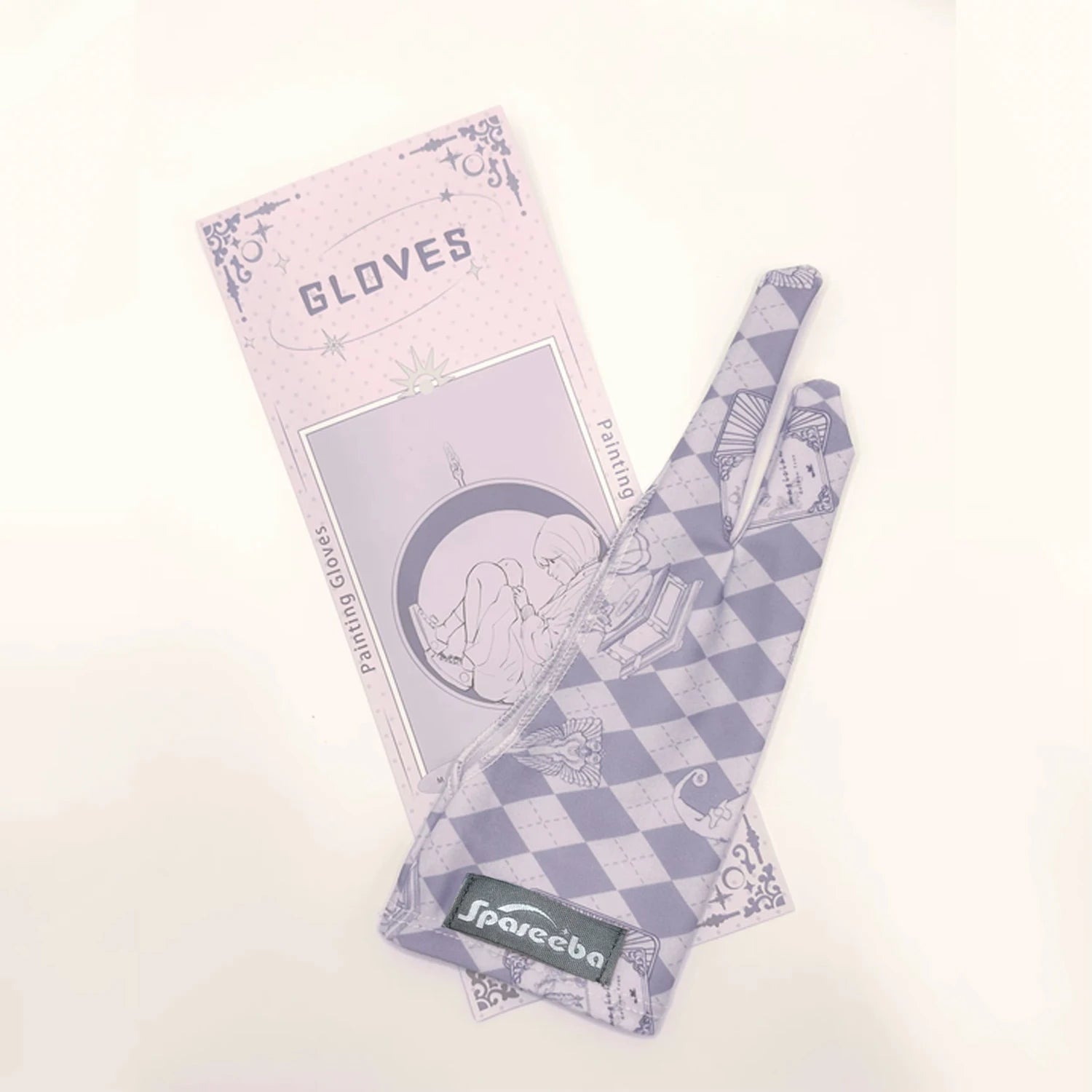 Cute Two-finger Glove for Ipad/Graphics Drawing Tablet HUION / WACOM/XP-PEN, Sweat-proof Glove for sketching Paiting Art Student