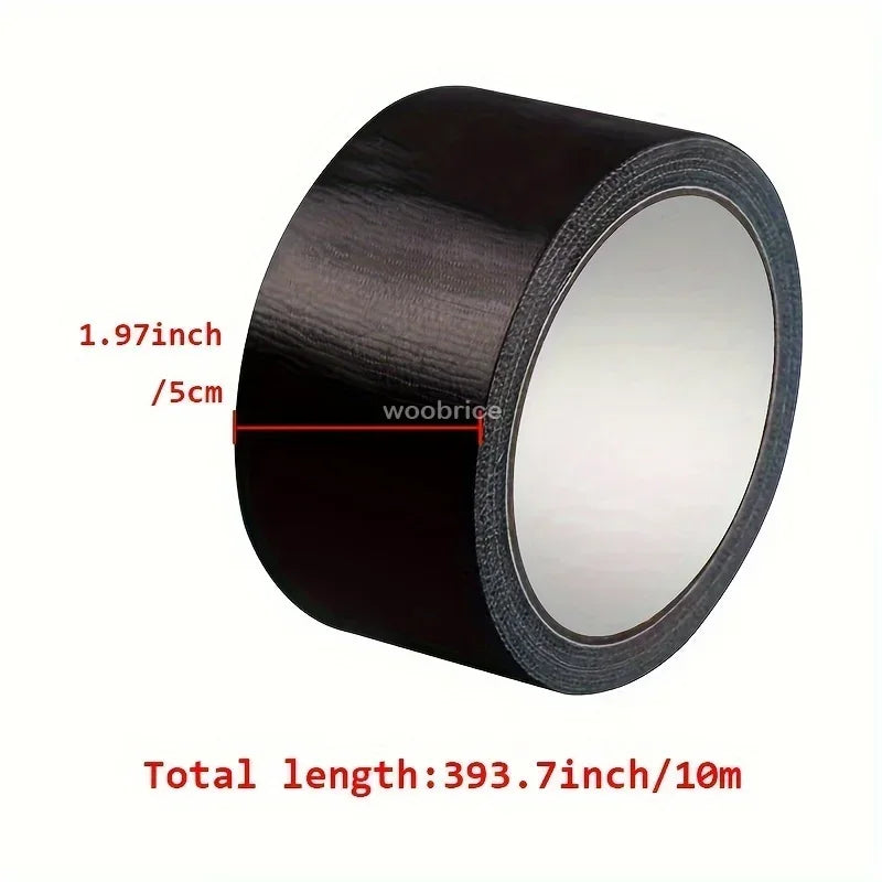 1roll Black Super Adhesive Fabric Duct Tape, Electric Bicycle Seat Repair, Tarpaulin Repair,blocks Water and Leaves No Glue