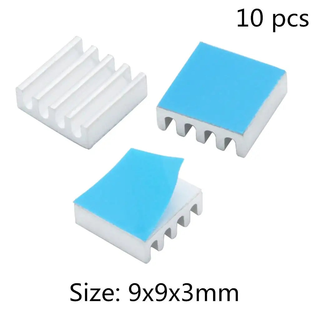 Aluminum Heatsink Radiator Heat sink for Electronic IC Chip RAM MOS Dynatron Raspberry Pi Cooling With Thermal Conductive Tape