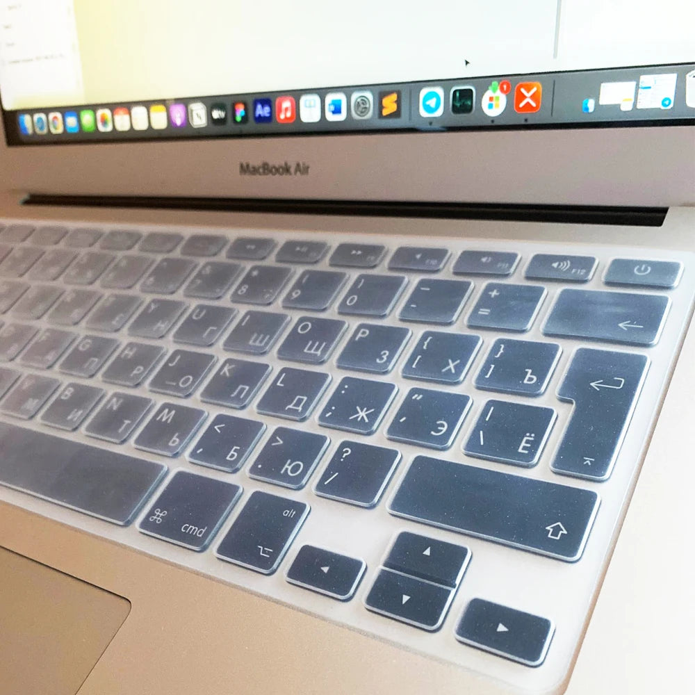 CaseBuy Premium Silicone Keyboard Cover Ultra Thin for MacBook Pro 14 16" M4 M3 M2 M1 Pro/Max, Air 15" 13.6" M3 M2, Cl