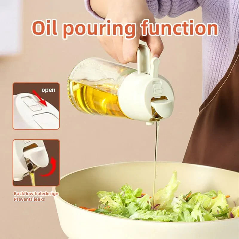 Olive Oil Mister Spray Bottle for Cooking - Cooking Oil Spray Bottle  Air Fryer Accessories - Refillable Glass Dispenser