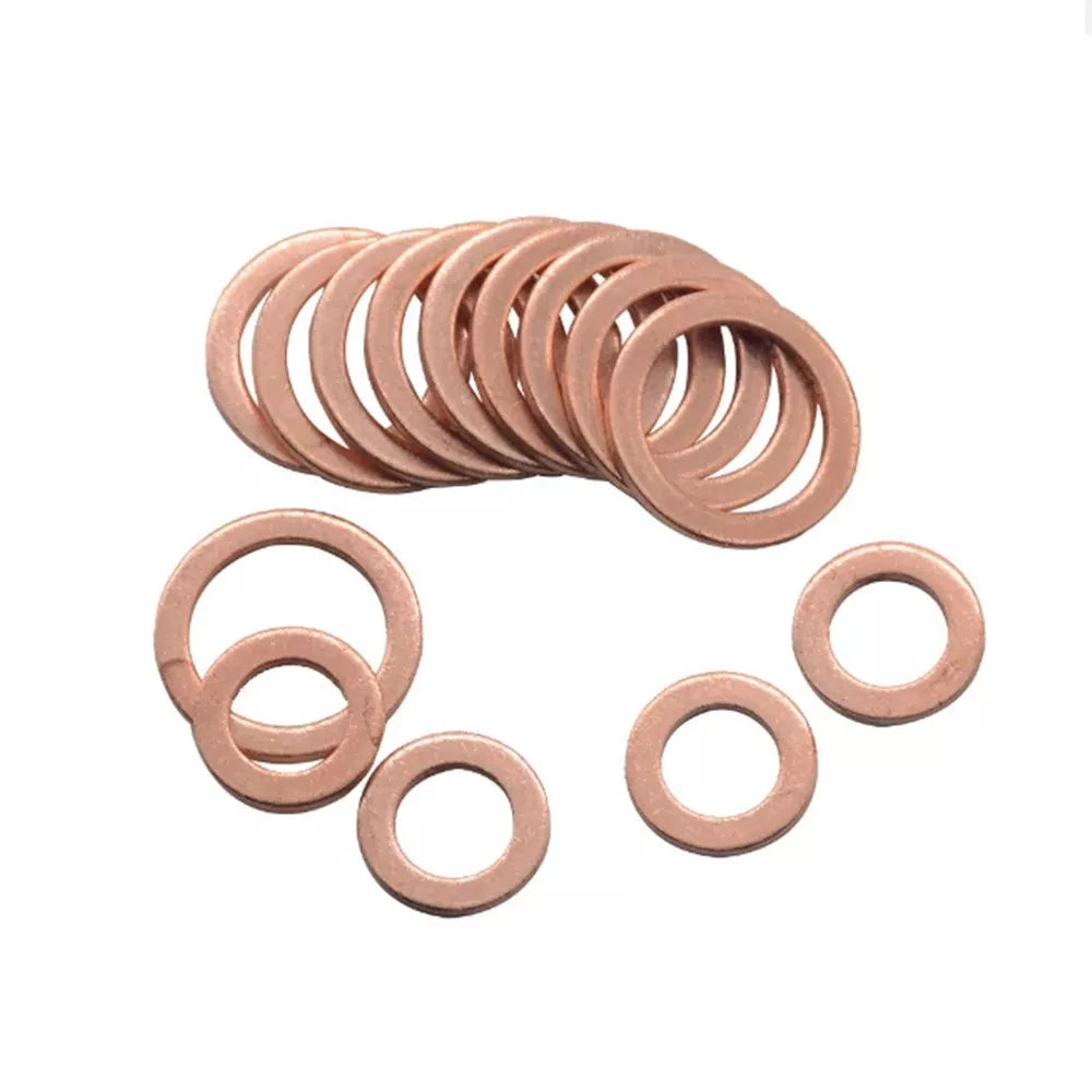 300/280/200/100Pcs Washer Copper Sealing Solid Gasket Washer Sump Plug Oil For Boat Crush Flat Seal Ring Tool 300/280/200/100Pcs