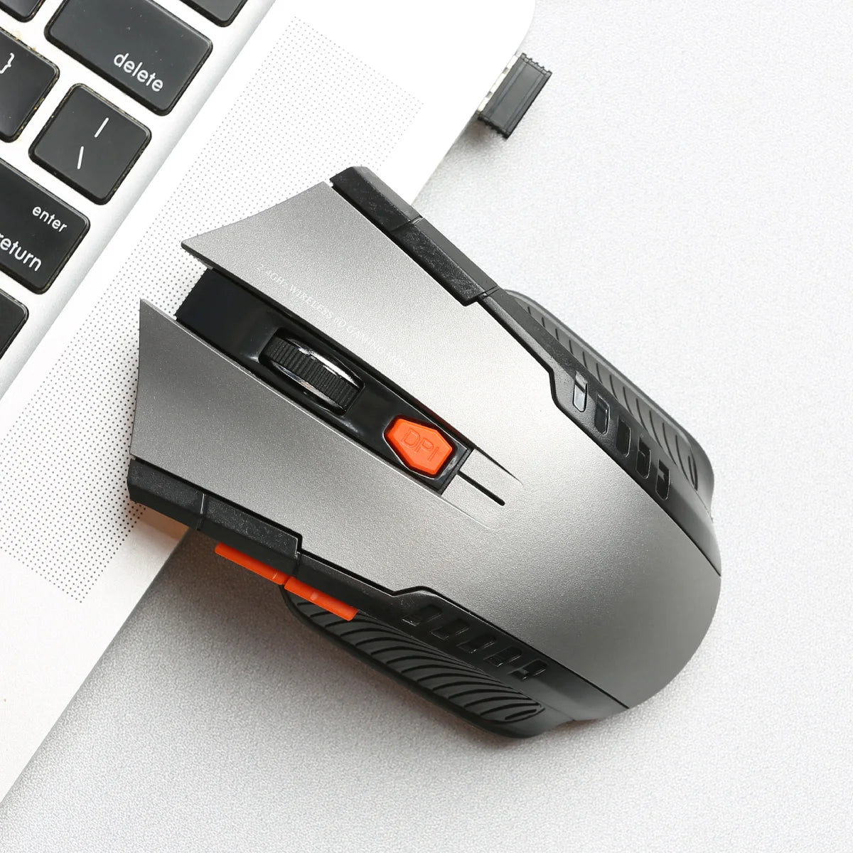 2.4GHz Wireless Mouse Adjustable DPI Mouse 6 Buttons Optical Gaming Mouse Gamer Wireless Mice with USB Receiver for Computer PC