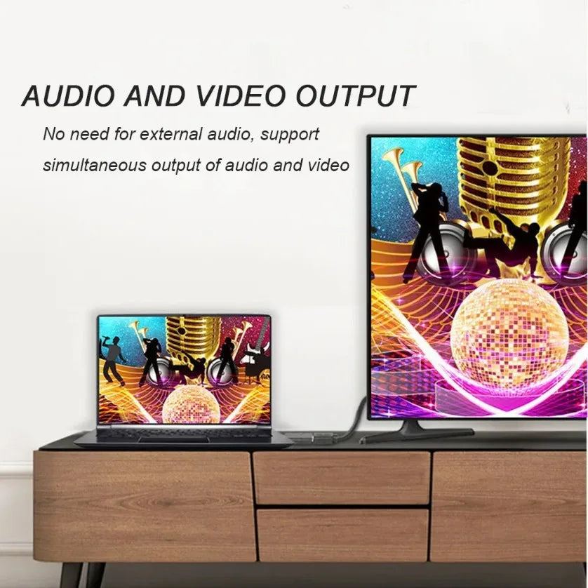 1080/4K Connector DisplayPort DP To HDMI-Compatible Cable Video Audio Adapter Converter for PC Laptop to TV Monitor Projector