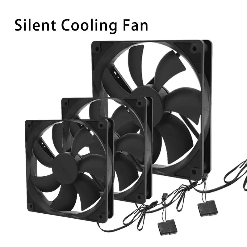 LDPCSJ 8cm 9cm 12cm Quiet Computer Fan Silent PC Fans For Computer PC Case GPU CPU Cooler Radiator Cooling