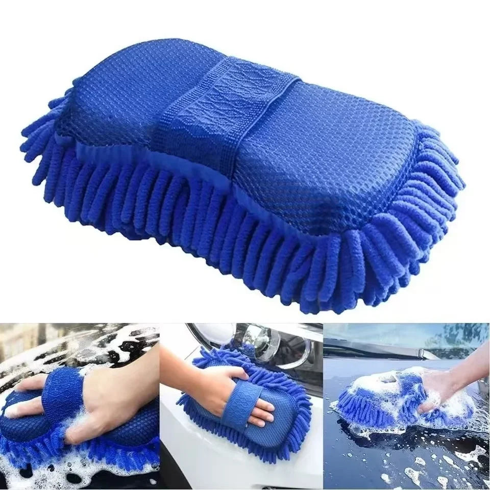 Car Wash Glove Microfiber Chenille Car Wash Sponge Care Washing Detailing Brush Pad Multifunction Cleaning Tool