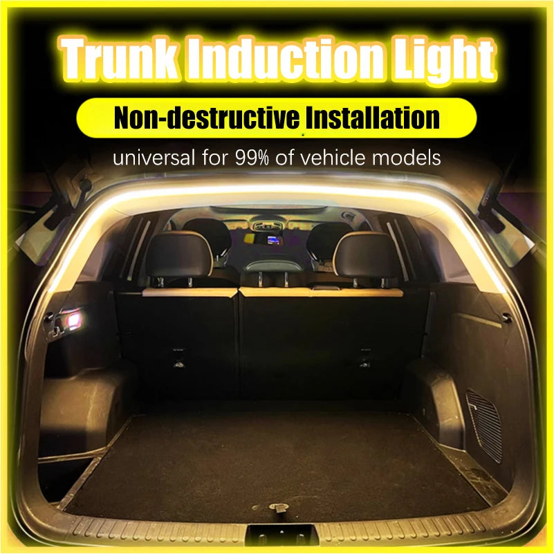Car Trunk Ambient Light Strip for Suv Flexible PVC Automatic Led Light Strip Non-Destructive Installation Universal for 12V/24V