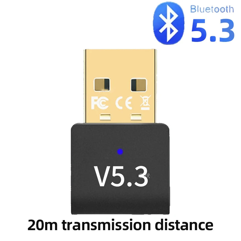 150m USB Bluetooth 5.4 Adapter 5.3 Dongle for PC Wireless Mouse Keyboard Music Audio Receiver Transmitter Bluetooth
