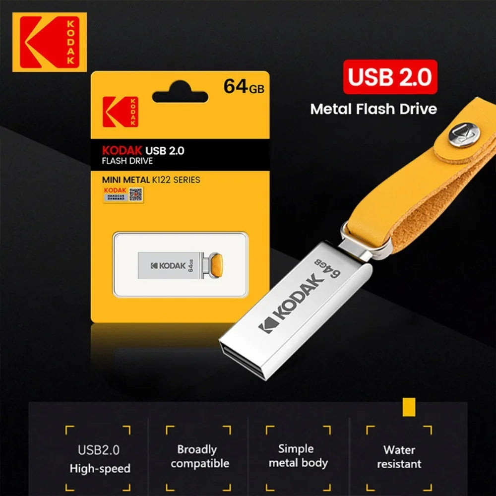 Kodak KODAK K122 USB2.0 mini full metal USB flash drive high speed car 64GB computer office USB flash drive