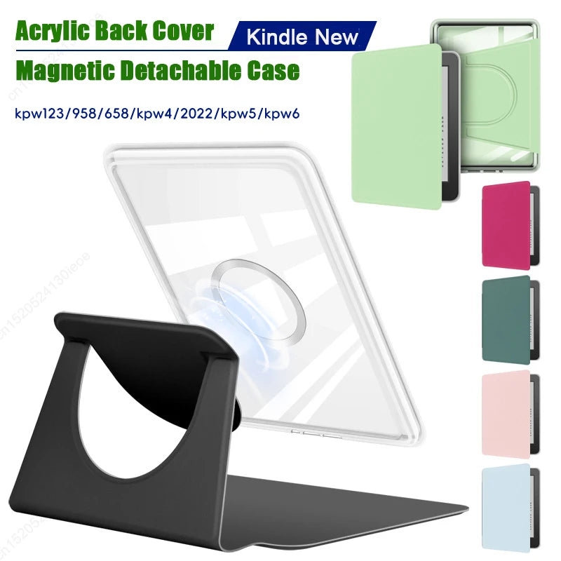 Removable Magnetic Case For Kindle 2024 2022 2021 Paperwhite 1 2 3 5 6 10th 11th 12th Generation 6 6.8 7 Inch Pouch Cover