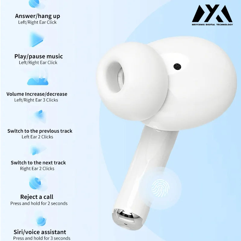 2025 Airs Pro Wireless Bluetooth Headphones - HiFi Sound, Low Latency, Noise-Canceling Earphones, High Design Quality