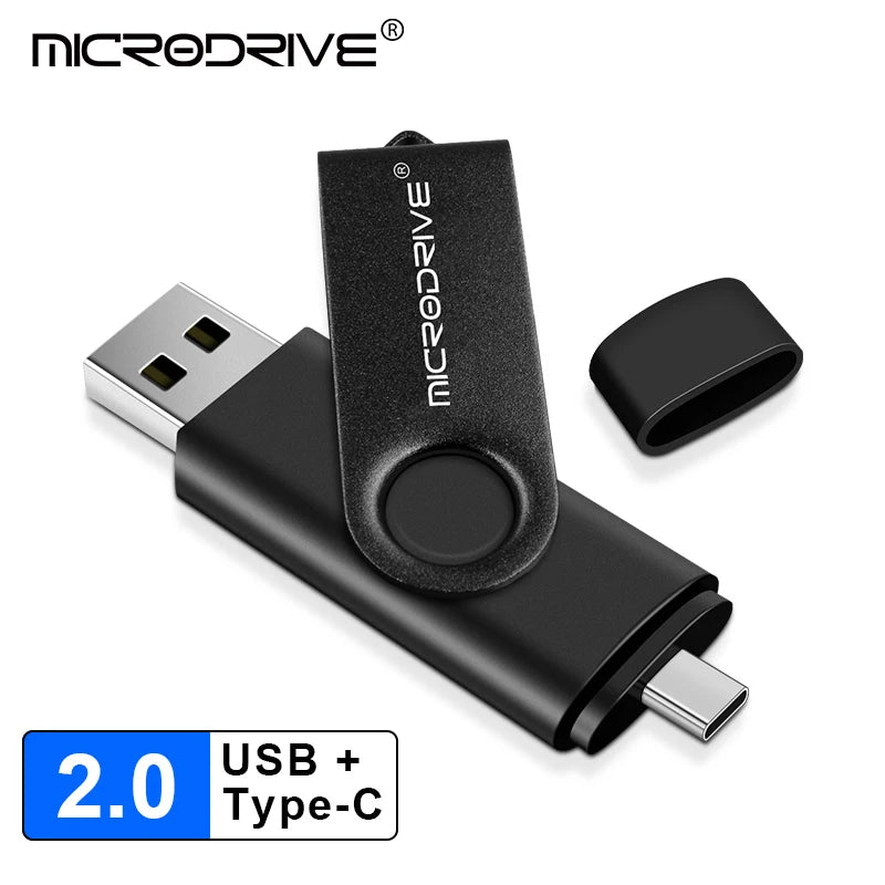 Metal OTG 2 IN 1 Type C pen drive 128GB usb memory stick 4GB 8GB 32GB 64GB 128GB cle usb cle usb flash drive memoria usb