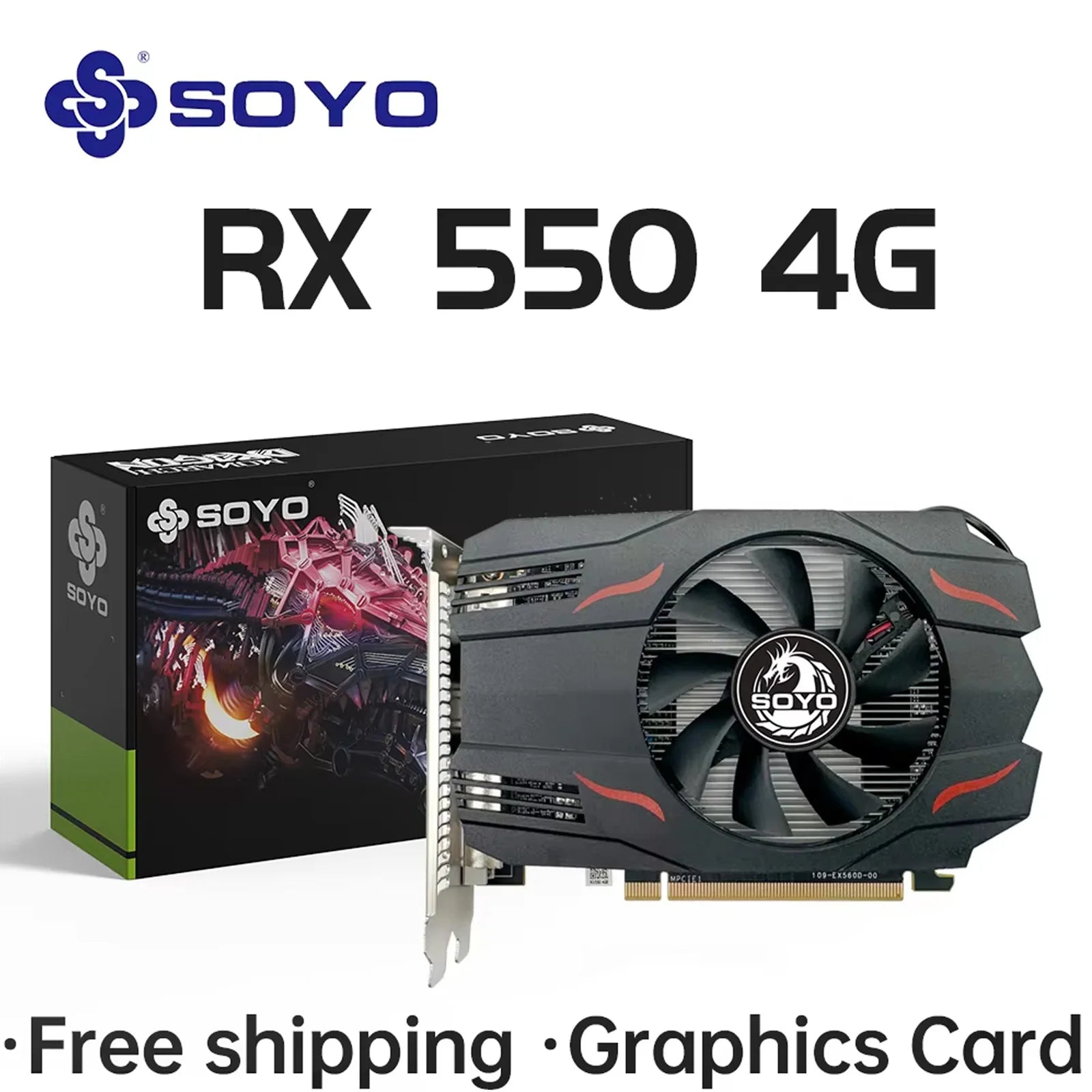 SOYO Graphics Cards Radeon RX580 8G & RX550 4G Video Gaming Card PCIE3.0x16 GPU Desktop Computer Components AMD RX 580 8G