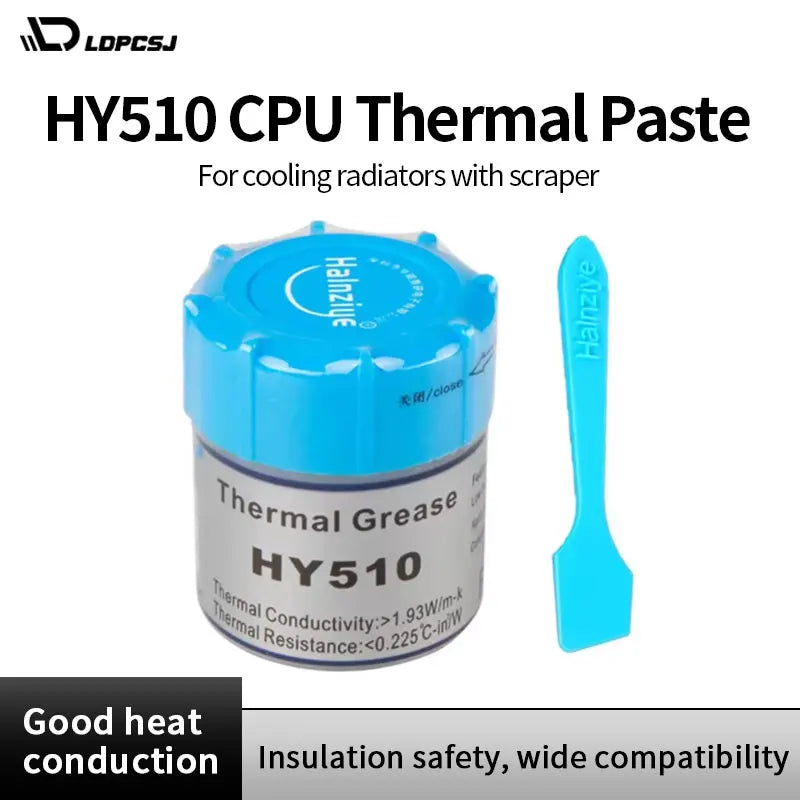 LD HY510 Desktop Computer CPU Thermal Grease Compound Paste Heat Conductive Silicone Paste for Cooling Heat Sink with Scraper
