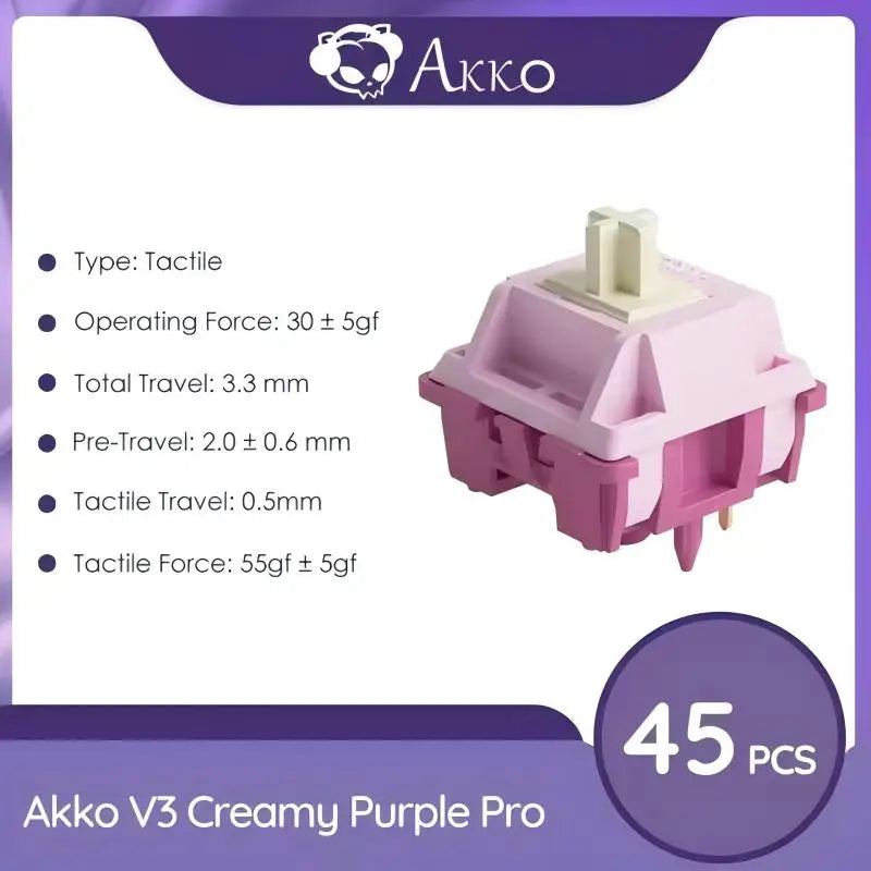 Akko V3 Pro Switches Tactile / Linear Switch for Mechanical Keyboard 45Pcs Pack Replaceable Outemu Gateron Cherry MX Keyswitch