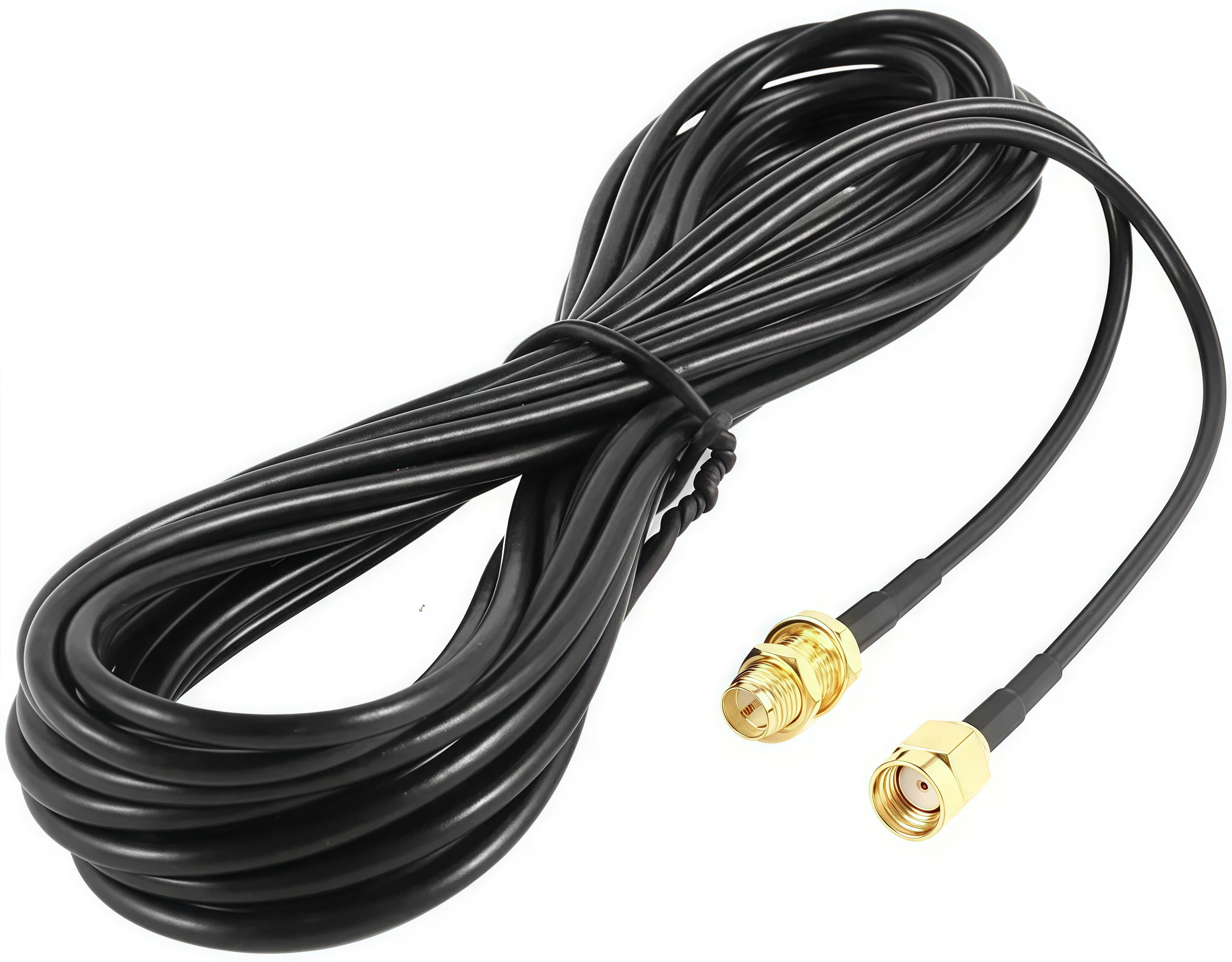 RP-SMA to SMA Extension Cable - Male to Female Coaxial Feeder Wire for WiFi Antenna/Router/RG174 Network Card