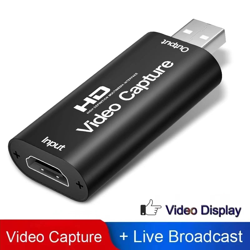 Metal 4K HDMI-compatible to USB Video Capture Card 1080P USB 2.0 Game Grabber Box For PS4 DVD Camera PC Recording Live Streaming