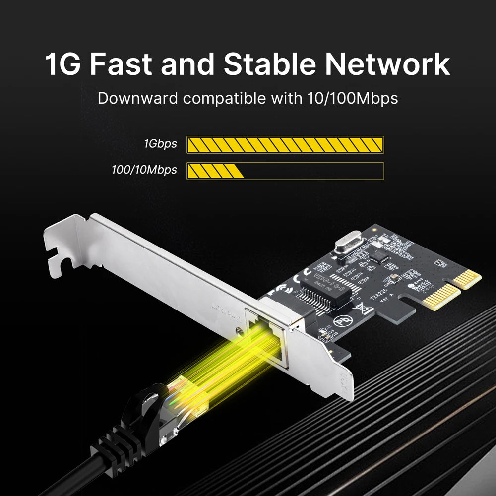 Gigabit Ethernet Network Card PCI-E to RJ45 1000Mbps Wired LAN Controller with RTL8111H Chipset PCIE Adapter for Desktop PC