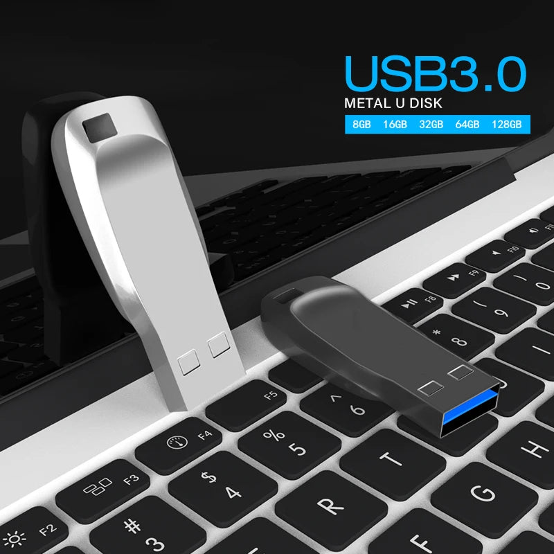 Metal Rod Drive USB Flash Drive 3.0 Pendrive 128GB 64GB Free Stick Pen 32GB High Speed 3.0 Pen Drive 16GB 8GB U Disk