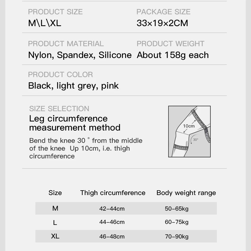 Professional Knee Support Compression Knee Sleeve Anti Slip Silicone Knee Braces for Knee Pain Meniscus Tear