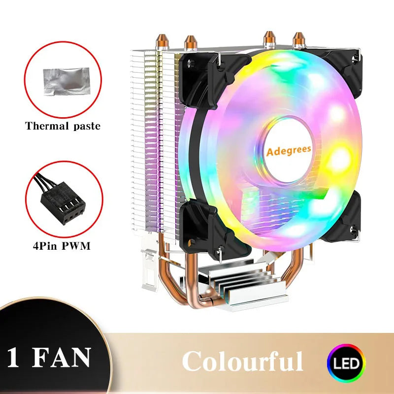 CPU Air Cooler X79 X99 3Pin/4Pin PWM Processor Cooling Fan For Intel LGA 1366 1151 1155 1200 1700 2011 AMD AM3 AM4 AM5