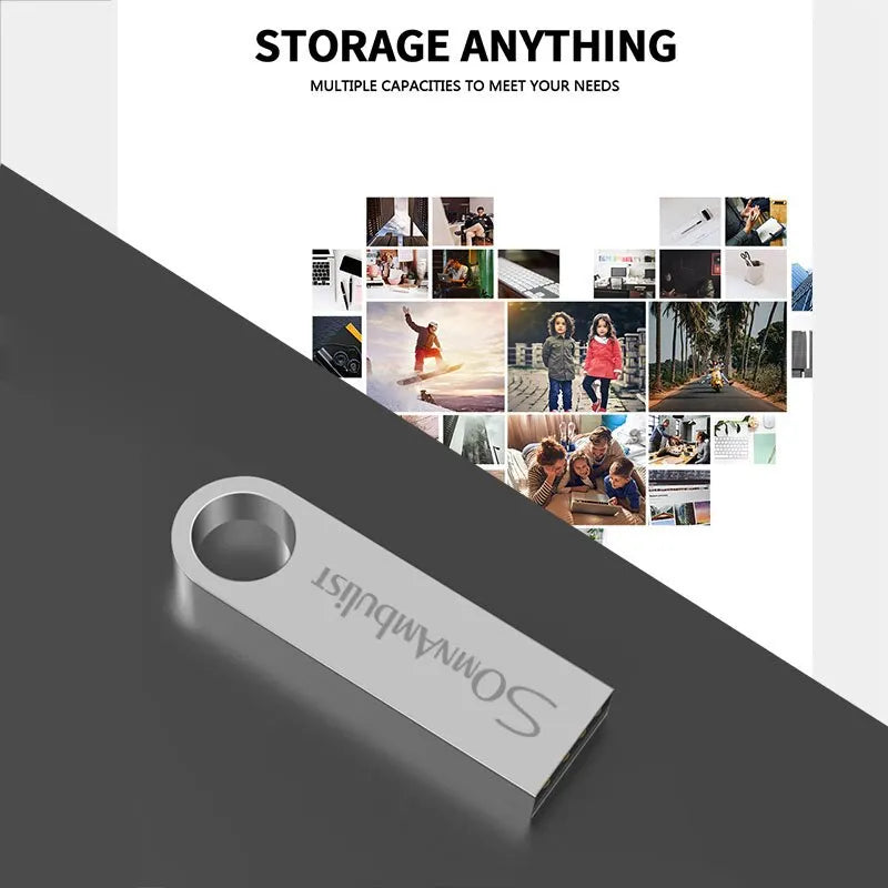 Metal USB Flash Drive Pendrive 8GB 16GB 32GB 64GB High Speed Memory Stick U Disk 128GB waterproof Key Ring Gift metal stick key