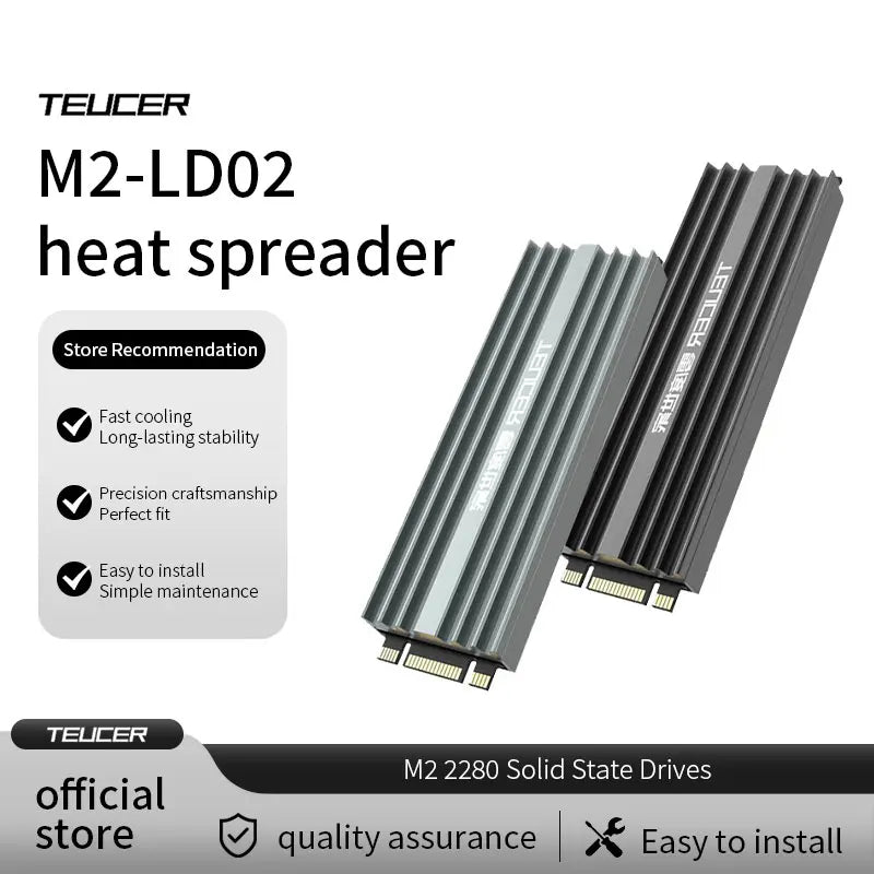 M.2 SSD NVMe Heat Sink M2 2280 Solid State Hard Disk Aluminum Heatsink Gasket with Silicone Thermal Pad PC Accessories