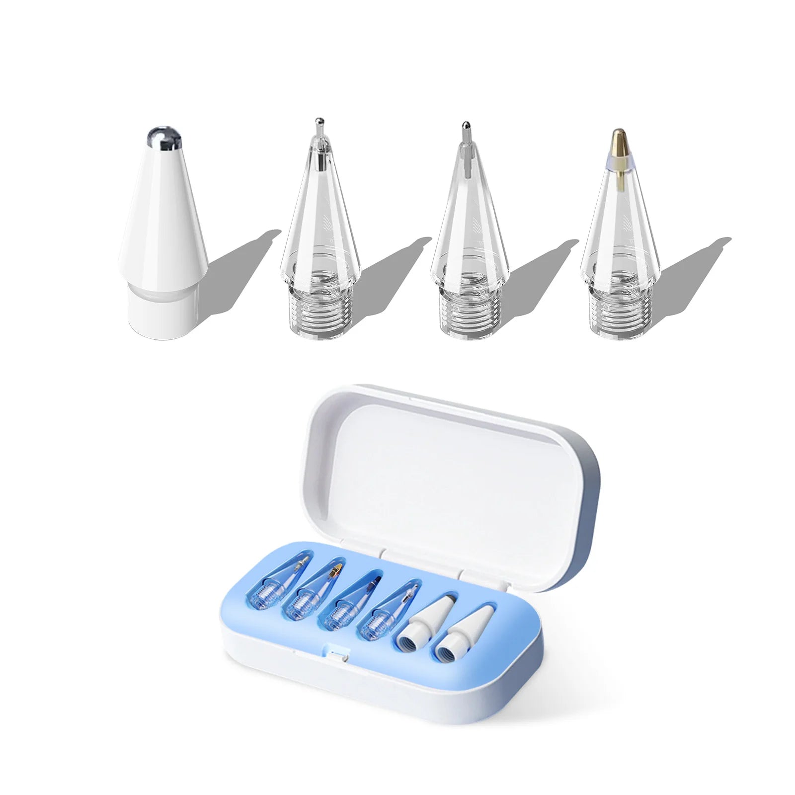 6/4 in 1Replacement Pencil Tips For Apple Pencil Pro/2nd Gen/1st Gen/USB-C, Upgraded iPad Pen Tips With Storage Case