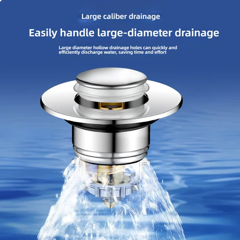 NEW Washbasin Leak Plug ABS Floor Drain Filter Anti Odor Pop-Up Bounce Bounce Core Basin Stopper Hair Sink Strainer