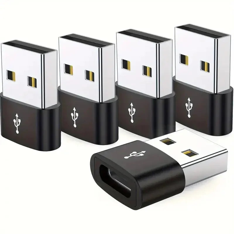 NNBILI 5pcs OTG USB to USBC Adapters Durable Metallic Build Universal Compatibility Including Macbook Samsung S24 IWatch AirPods