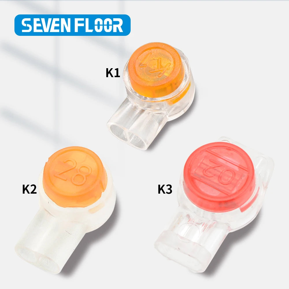 100PCS UY1 UY2 UY  Connector Wire Splice K1 K2 K3Connector RJ45 Wiring Ethernet Telephone Cable Cord UY1 Network Cable Terminal