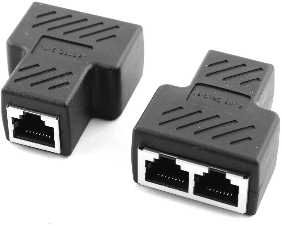 8P8C adapter connector network RJ45 distributor Ethernet 1-on-2 expander plug(Suggest using two together)