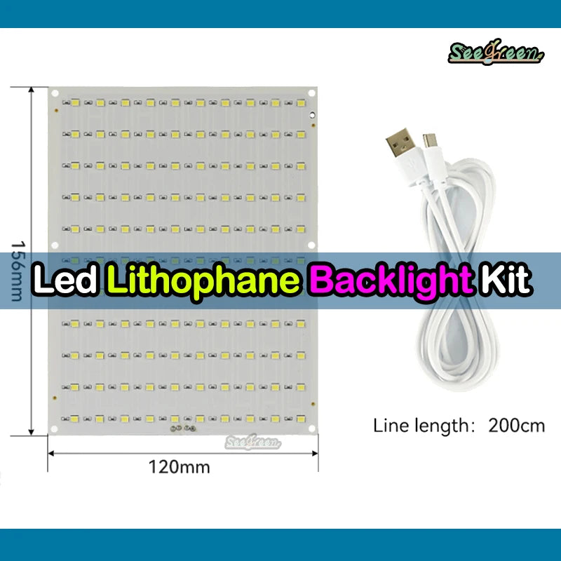 For Bambu Lab Lithophane Led Panel CMYK LED Backlight Board PLA Basic CMYK Lithophane Bundle 3D Print Lithophane Photo DIY
