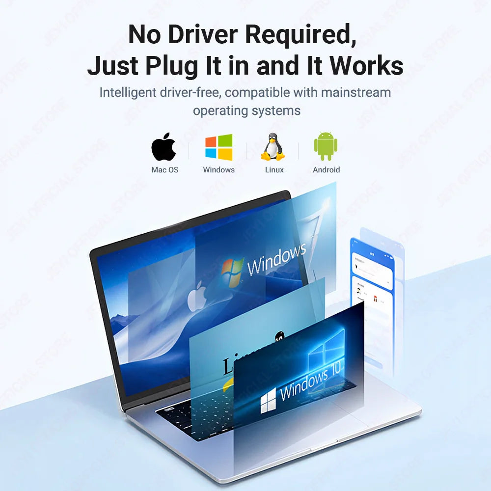 JEYI 2.5-inch External Hard Drive Enclosure with USB 3.1 6Gbps HDD Case Adapter UASP+TRIM Dual Protocol SATA HDD for PC Laptop