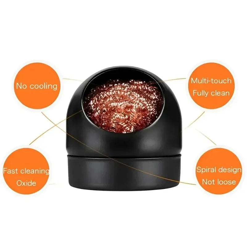 Metal Wire With Stand Set Welding Desoldering Soldering Solder Iron Tip Dross Cleaner Cleaning Steel Ball Mesh Filter Tin Remove