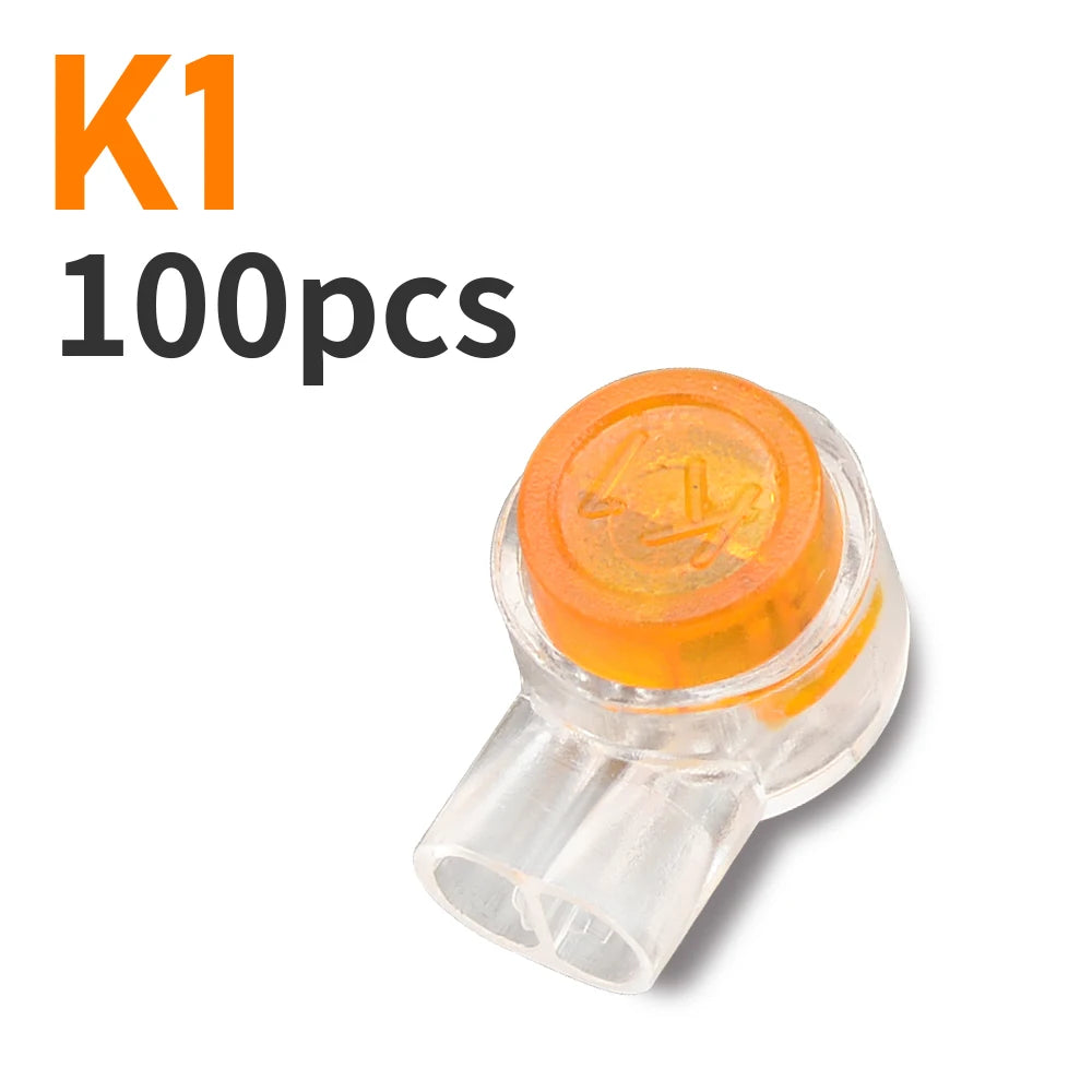 100PCS UY1 UY2 UY  Connector Wire Splice K1 K2 K3Connector RJ45 Wiring Ethernet Telephone Cable Cord UY1 Network Cable Terminal