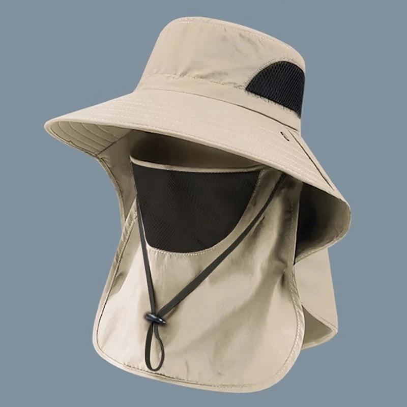 1Set Summer Sun Hats Neck Flap Fisherman Hat UV Protection Outdoor Hunting Fishing Cap For Hiking Camping Visor Bucket Hat